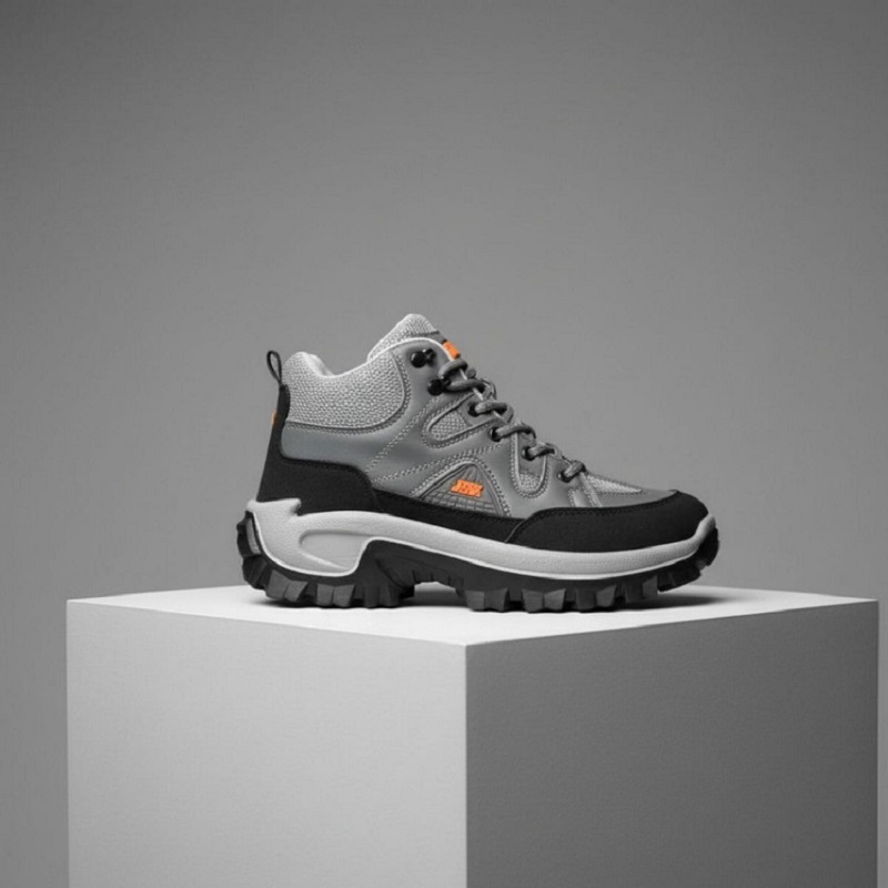 کفش ساقدار مردانه طوسی مدل JAX